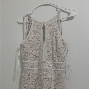 Morgan & Co. Blush Lace Dress